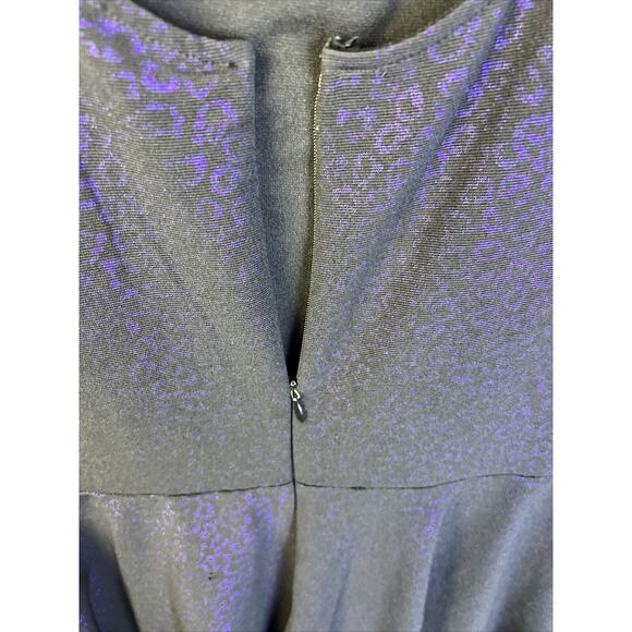 Snap Sleeveless Dress NWT Women's Plus Size 2X Black/Purple Back Zip - Picture 9 of 9